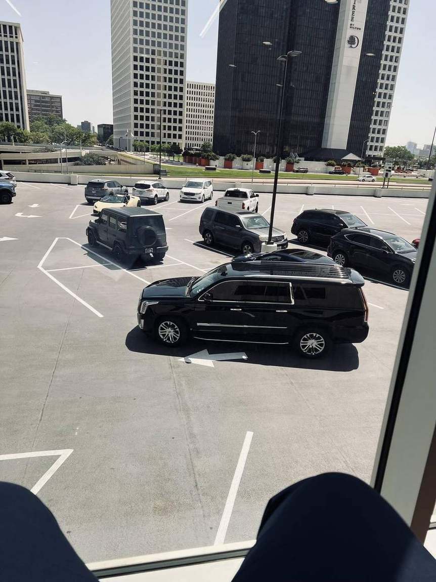 Cadillac Escalade Galleria garage — Houston Limo Chauffeur