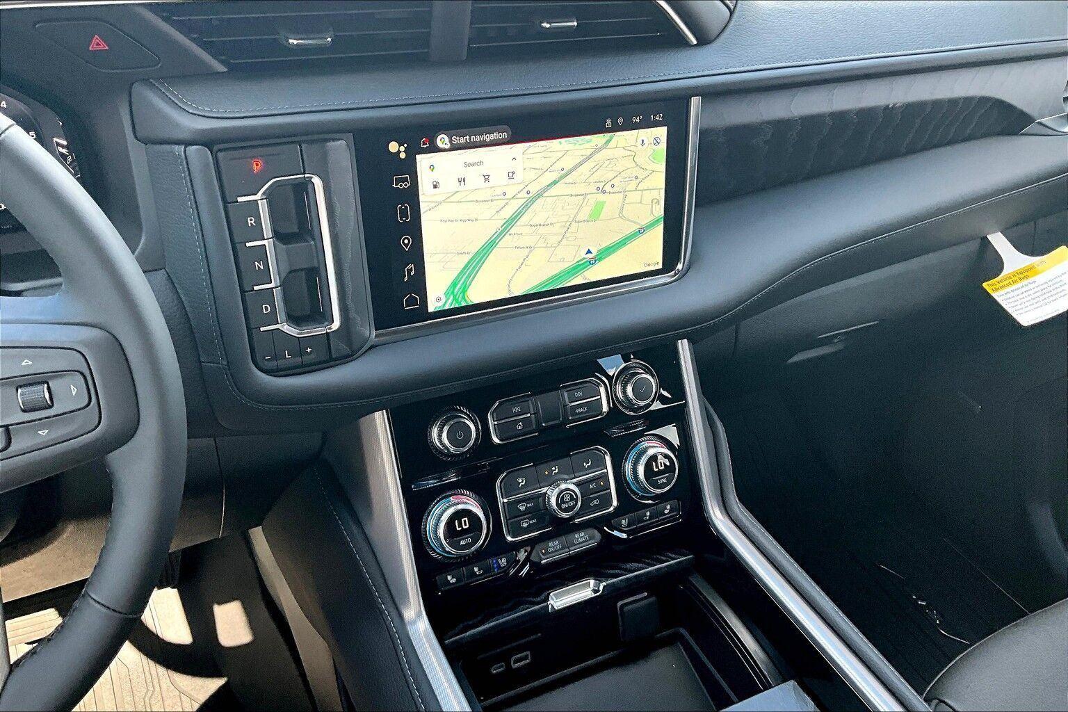 GMC Yukon Denali navigation screen — Houston Limo Chauffeur